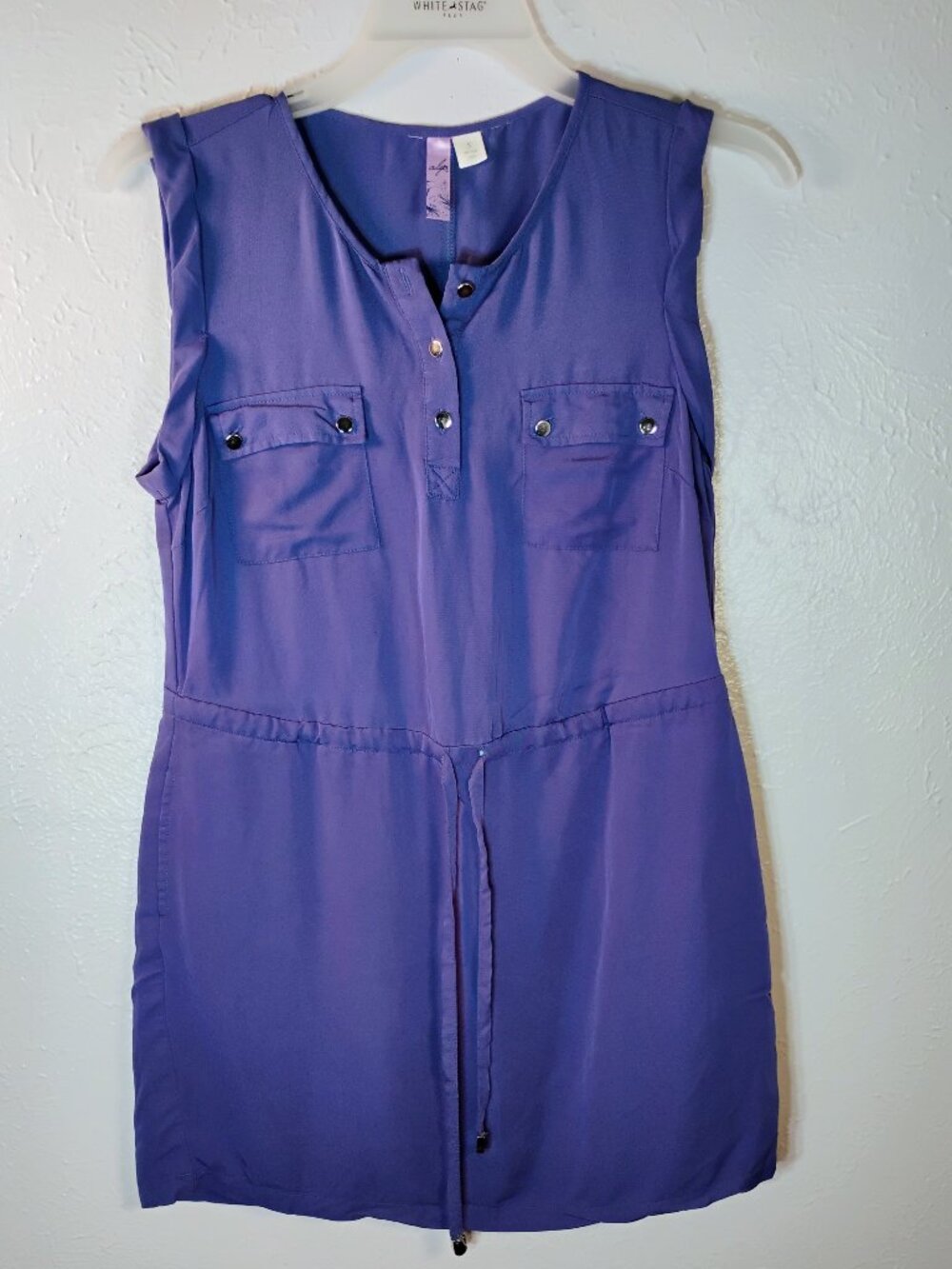 Alga Periwinkle Blue Romper Dress Sleeveless Size Small